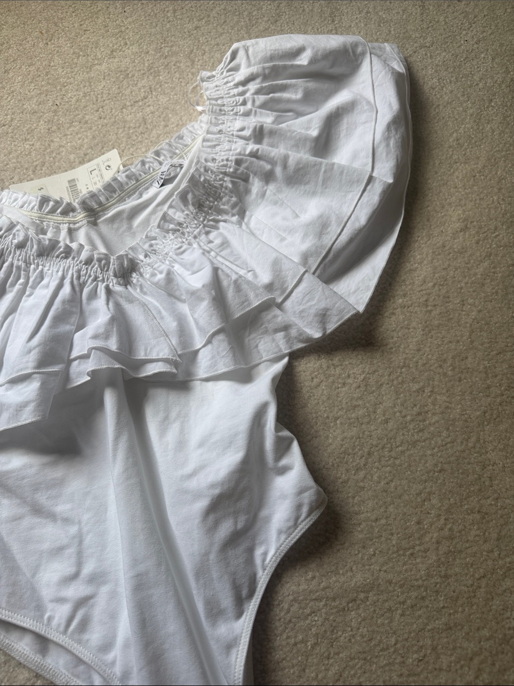 Zara ruffle white body suit - Picture 2 of 2